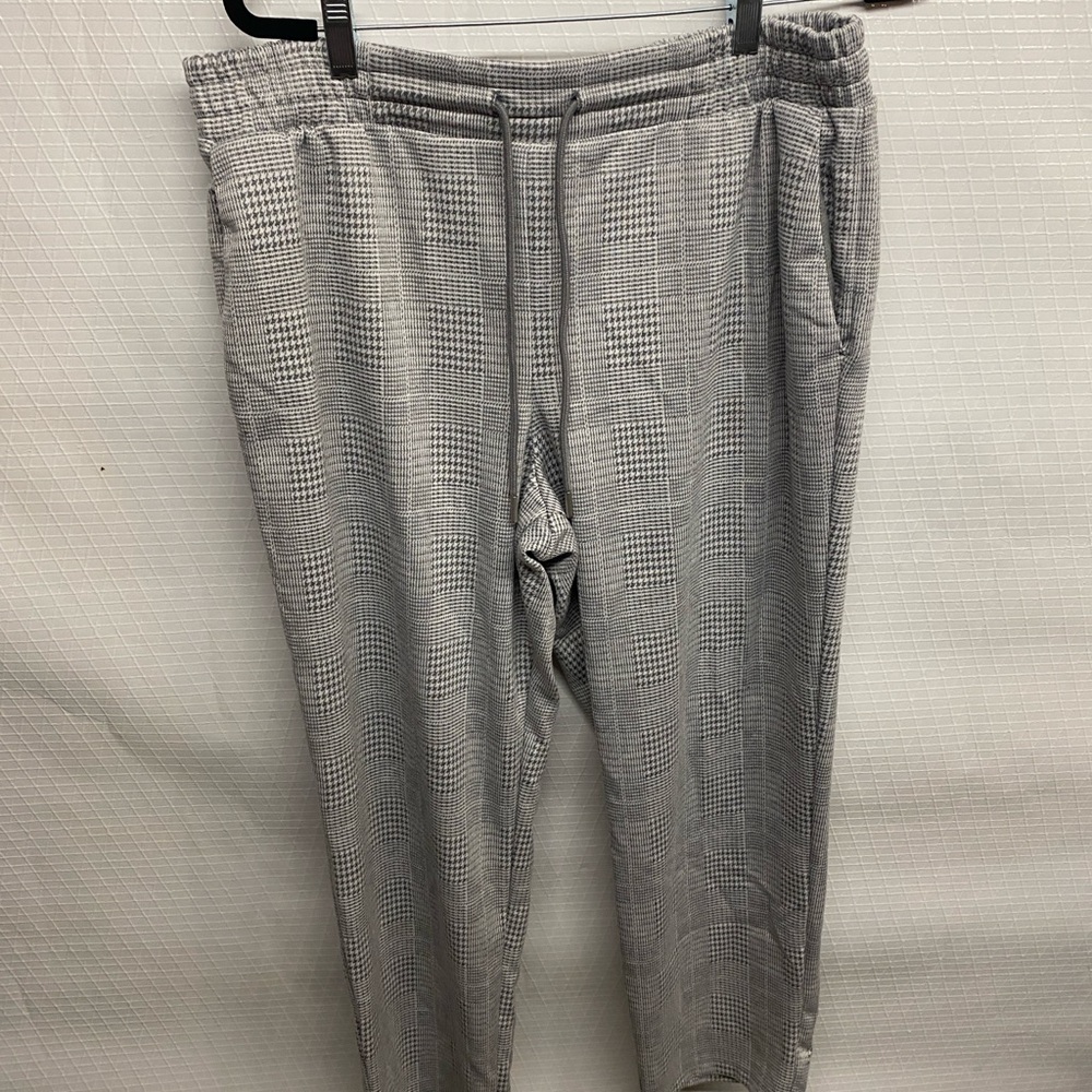 Gray Checkered Womens Work Pants